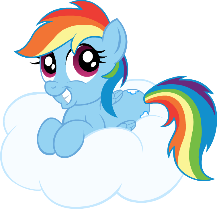 Mlp Dashie on a cloud