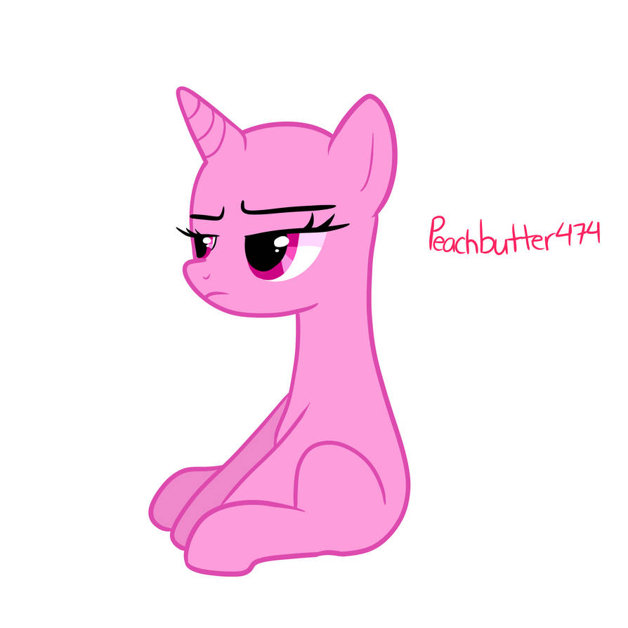 Grumpy mlp unicorn base by Peachbutter474 on DeviantArt