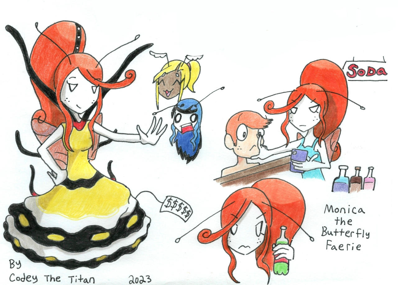 Monica the Butterfly Faerie OC (Illustrations)