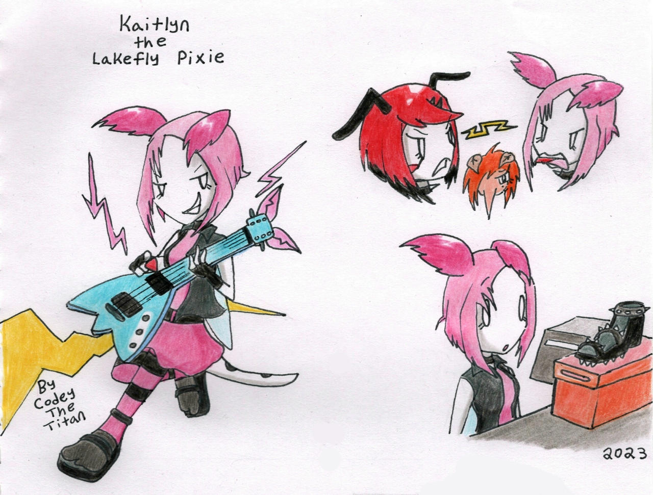 Kaitlyn the Lakefly Pixie OC (Illustrations)