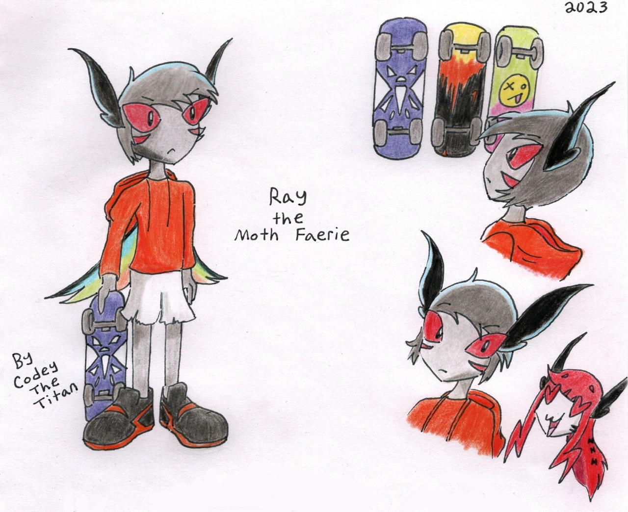 Ray the Moth Faerie OC (Illustrations)