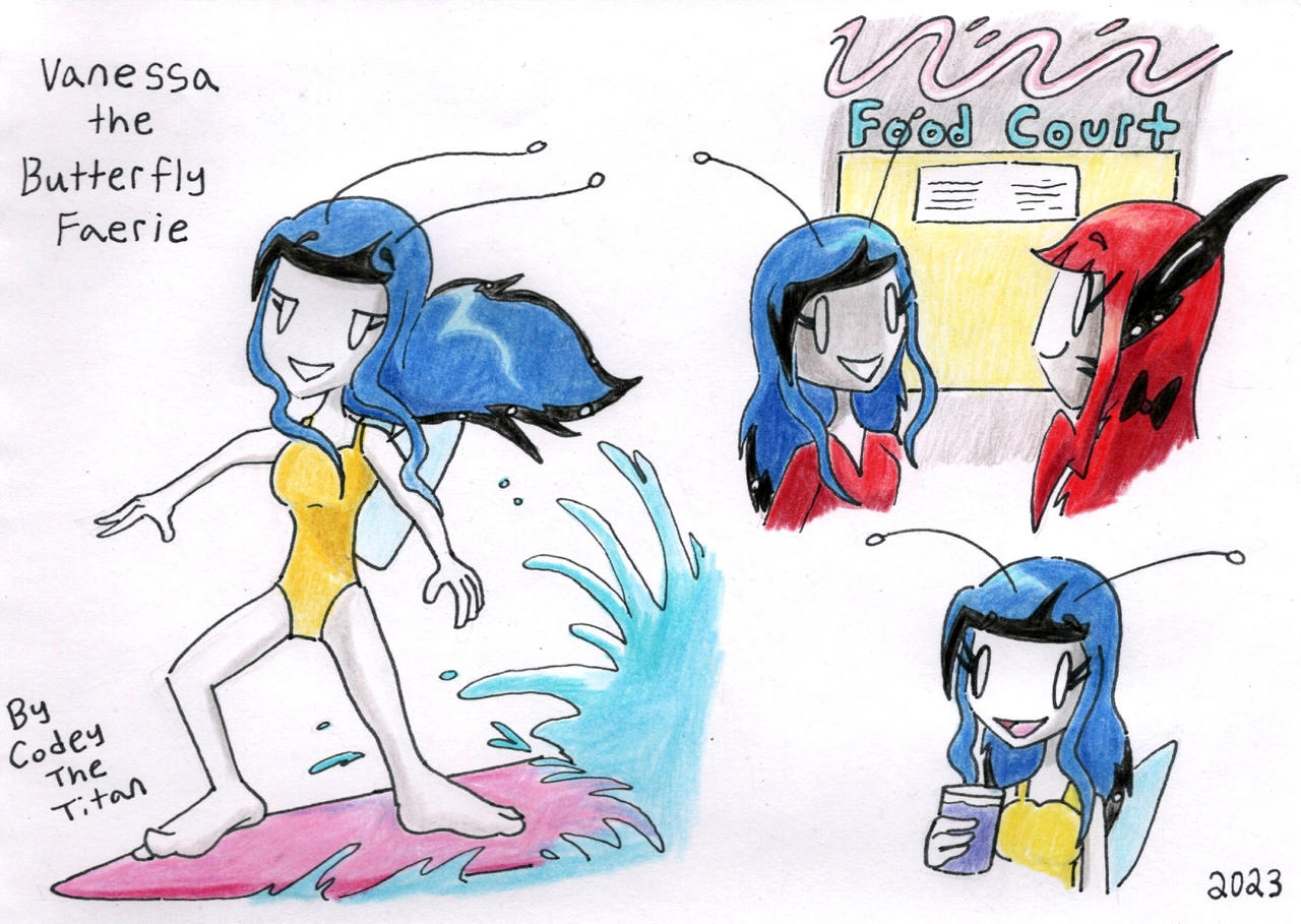 Vanessa the Butterfly Faerie OC (Illustrations)