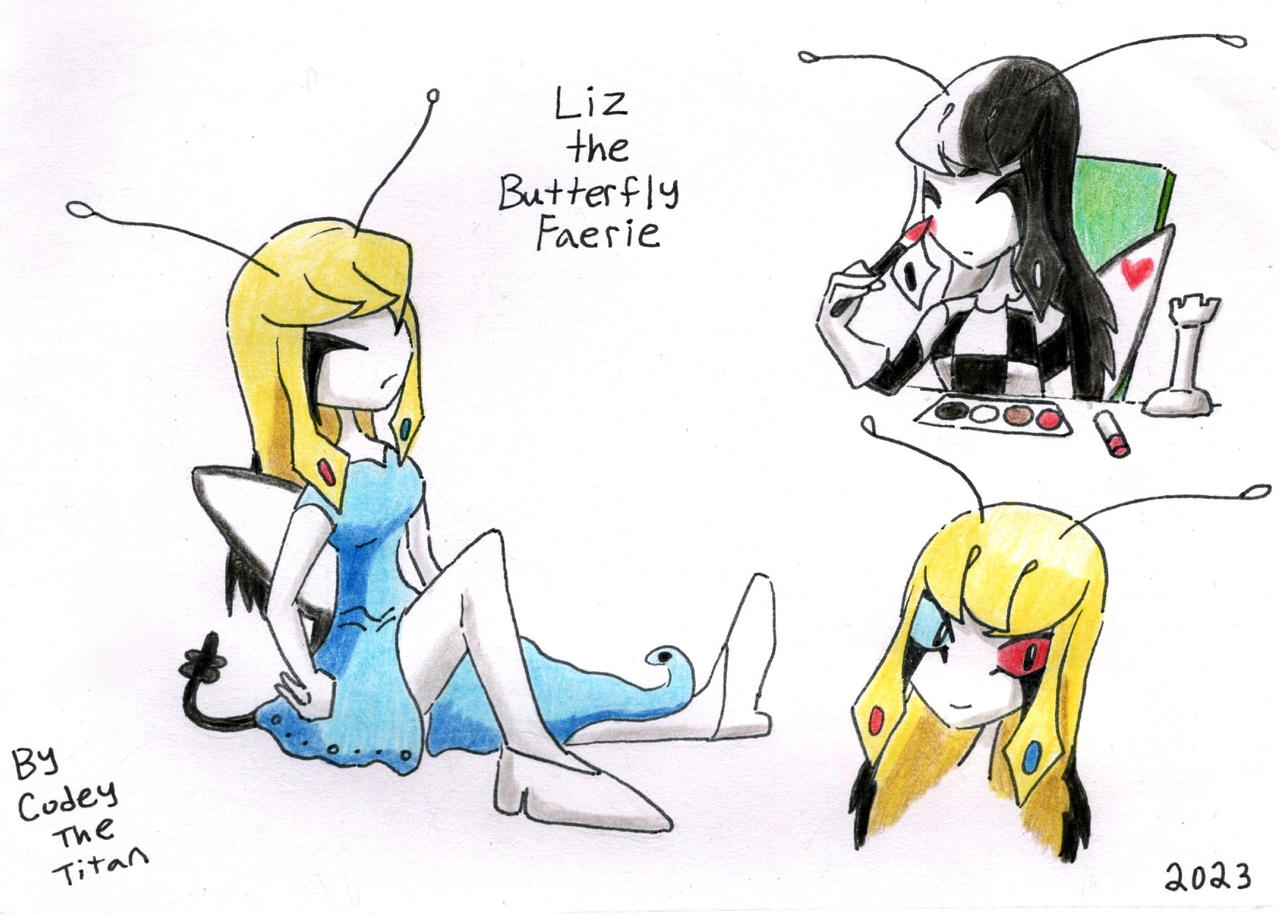 Liz the Butterfly Faerie OC (Illustrations)