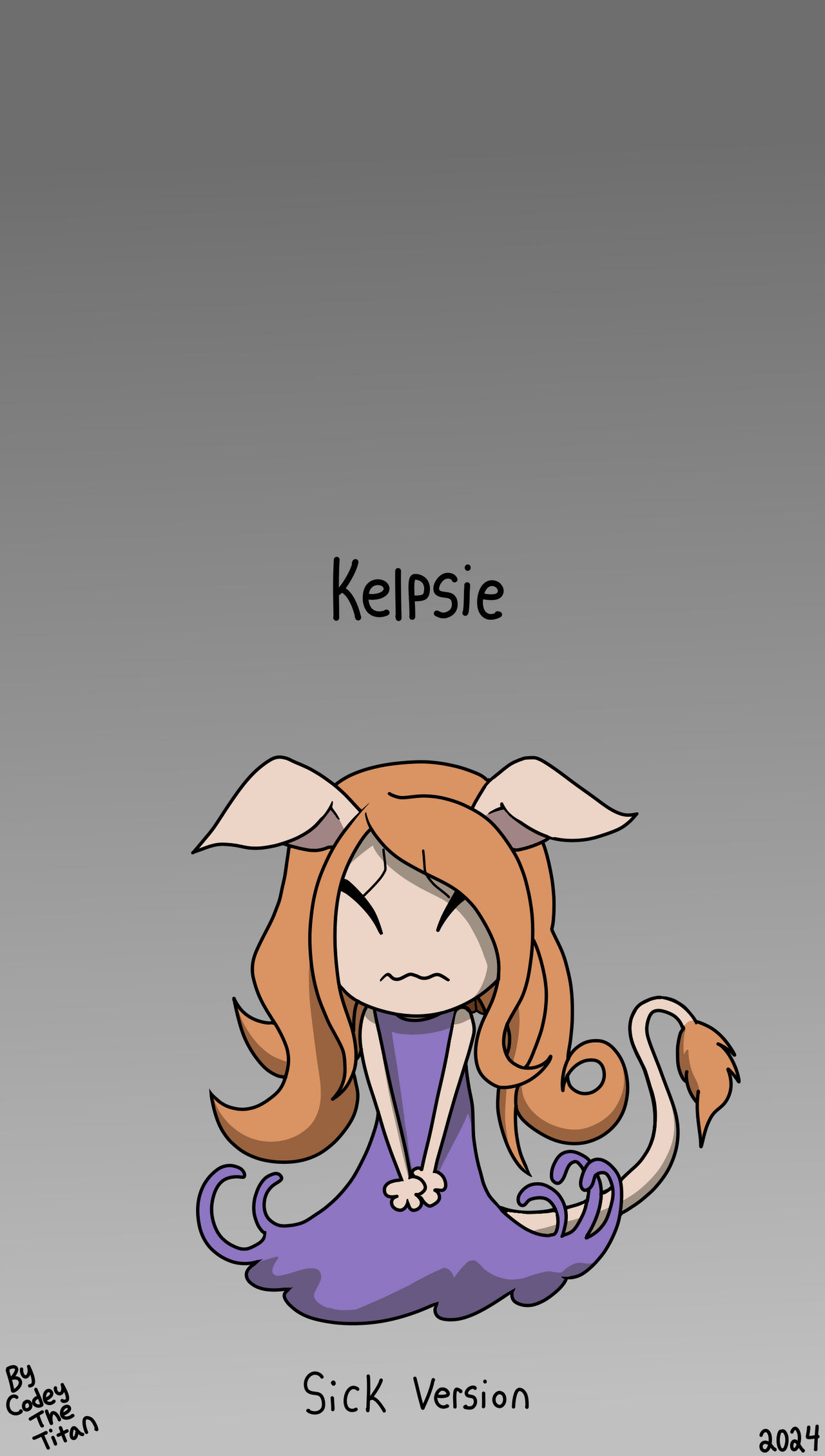 Kelpsie the Tide Pool Creature (OC) Sick Version