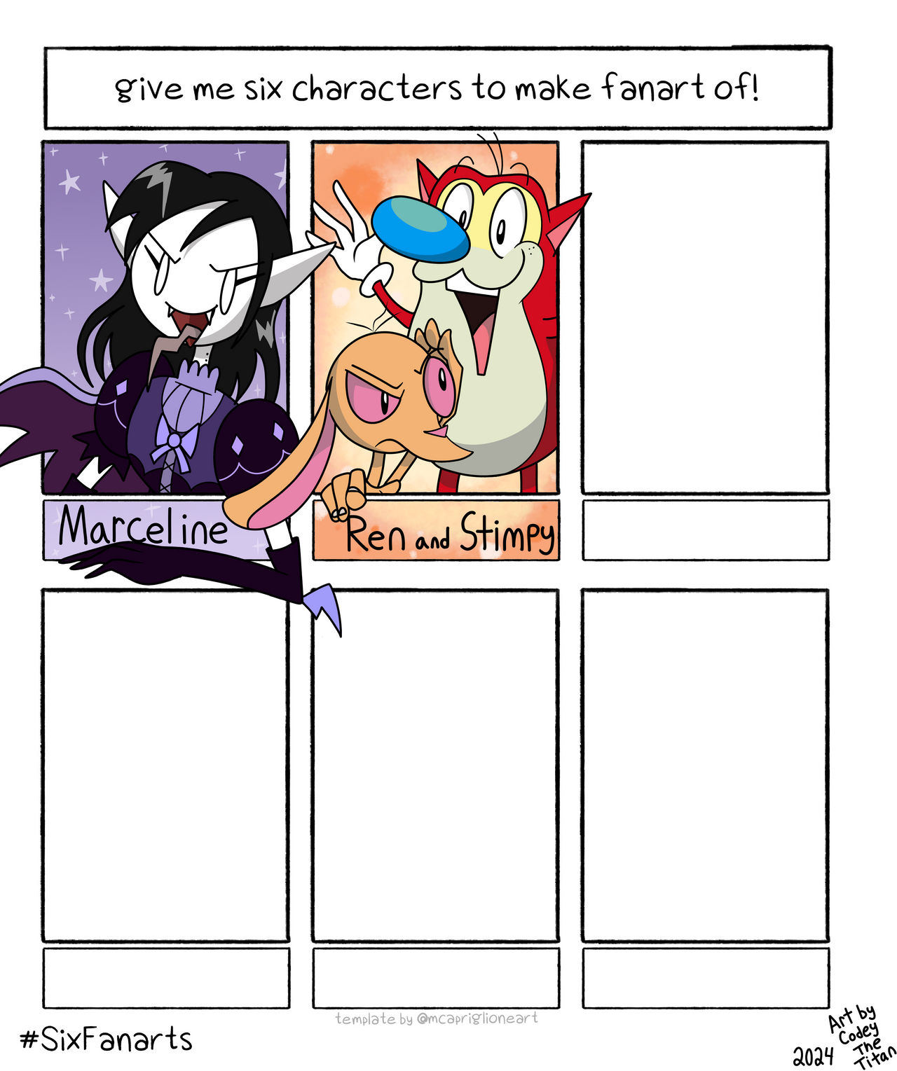 Six Fanarts Challenge Part 1 and 2