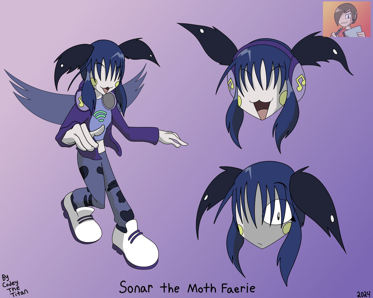 Sonar the Moth Faerie OC (Concept Art)