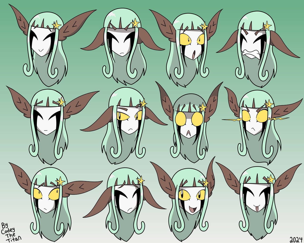 Selene the Moth Faerie OC (Expressions)