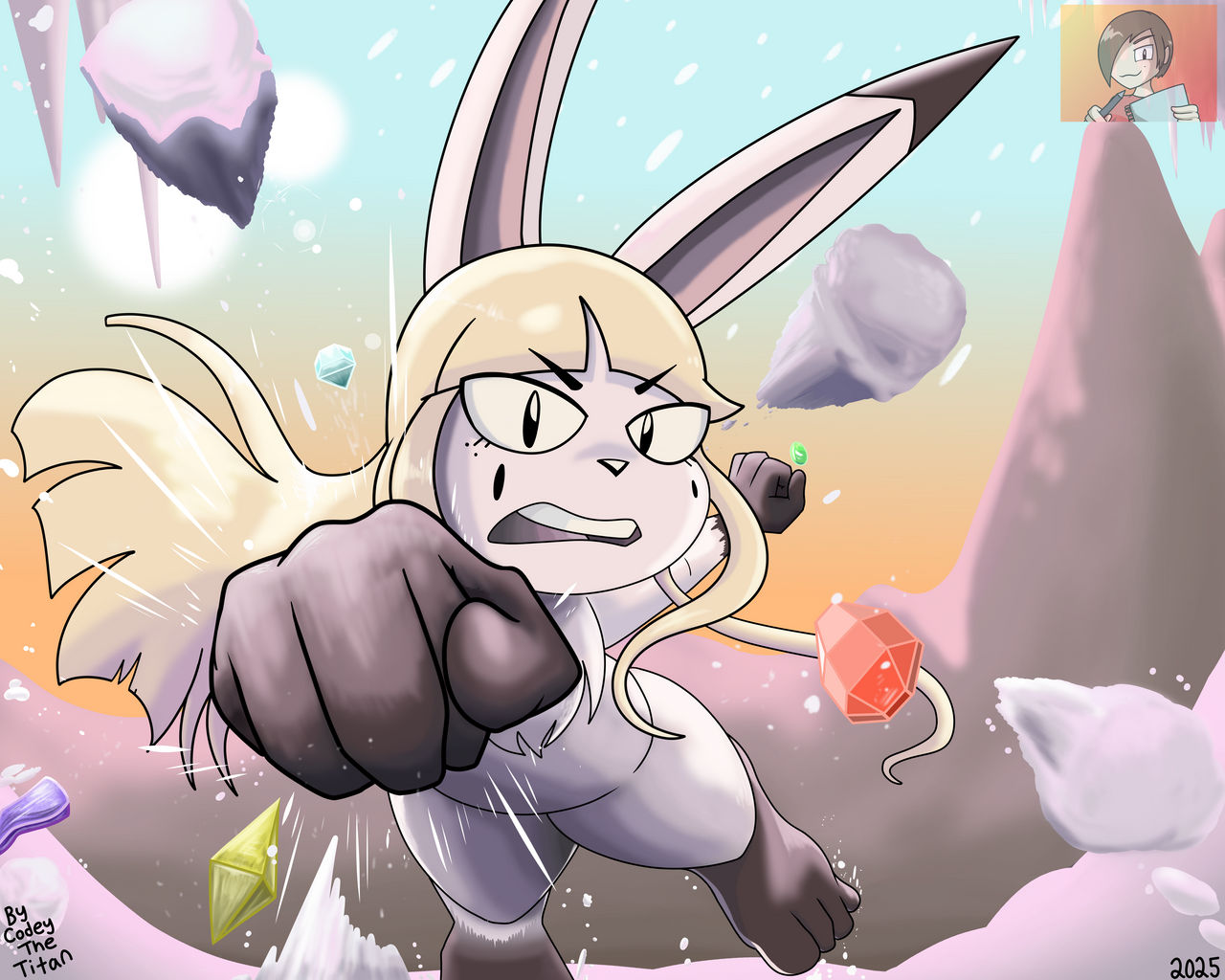 The Fluff n Tuff Lagomorph, Snow