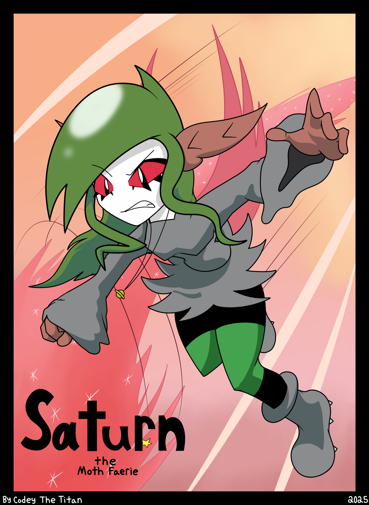 Saturn the Moth Faerie Illustration 2025