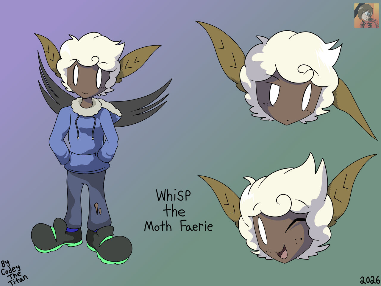 Whisp the Moth Faerie OC (Concept Art)