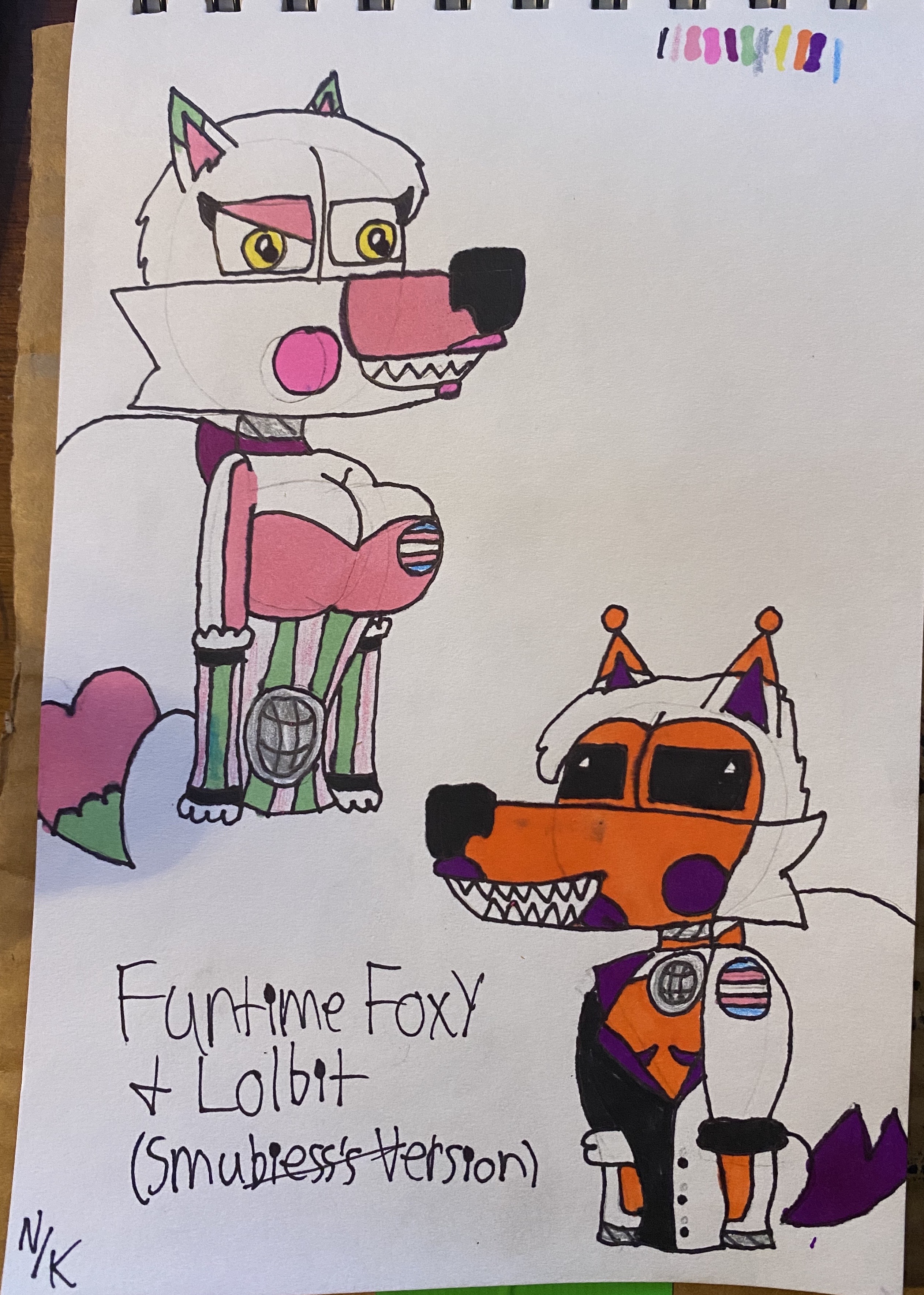 Lolbit and Funtime foxy AU genders by ThegodOfVines21 on DeviantArt