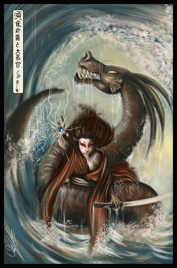 Susanoo and Orochi by japanmeonly