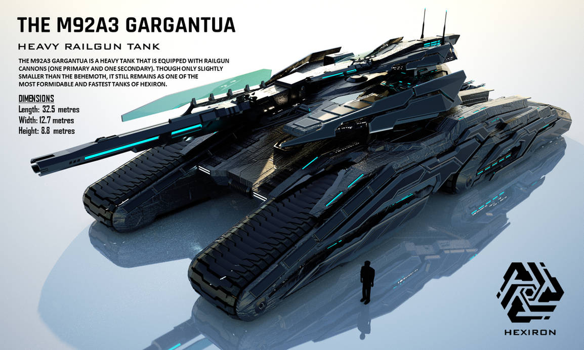 M92A3 Gargantua Heavy Railgun Tank (FULL HD) by Duskie-06