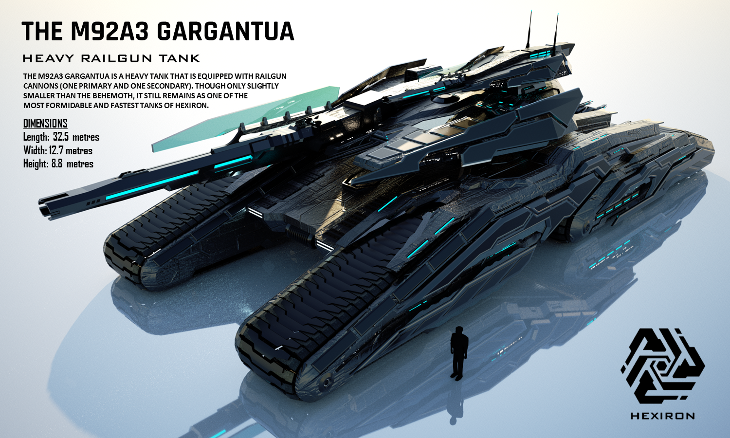 M92A3 Gargantua Heavy Railgun Tank (FULL HD) by Duskie-06