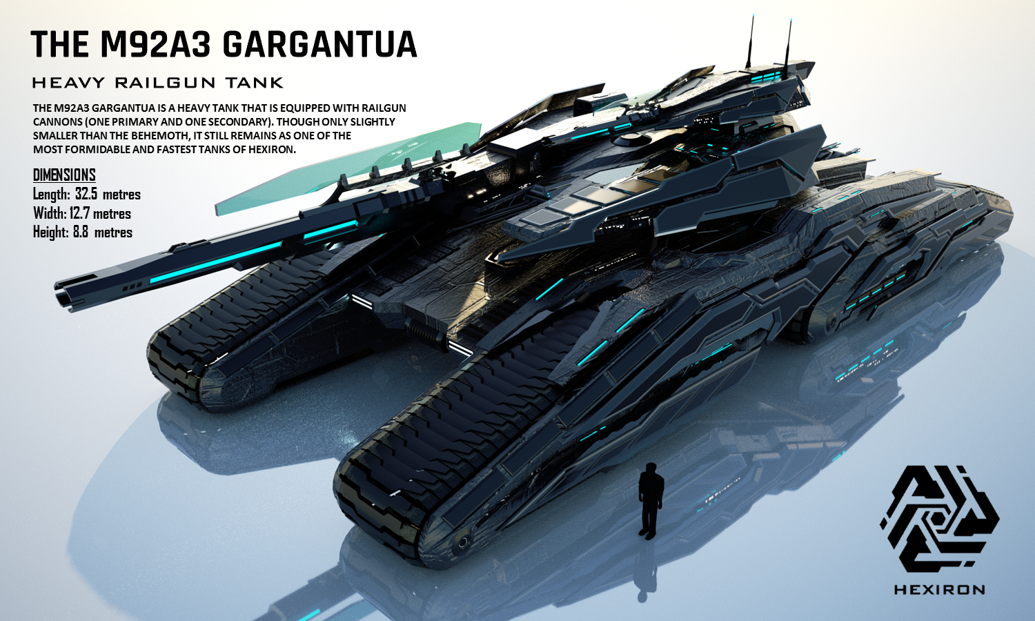 M92A3 Gargantua Heavy Railgun Tank