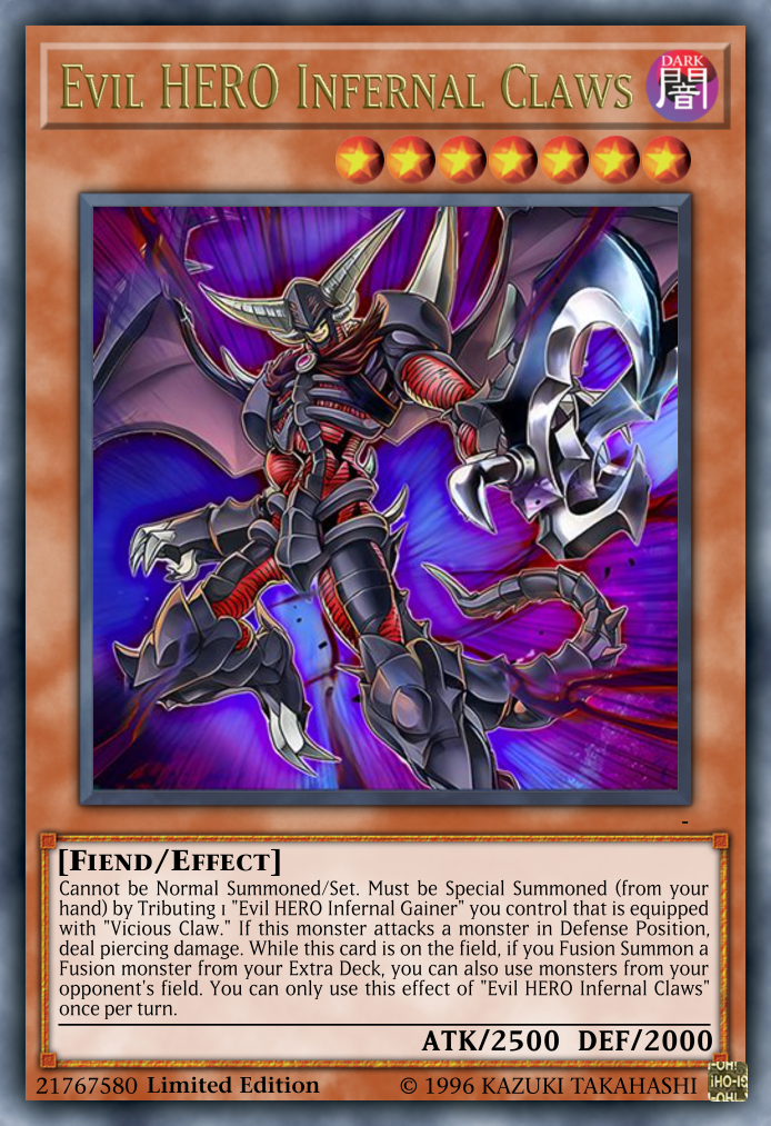 Evil HERO Infernal Claws