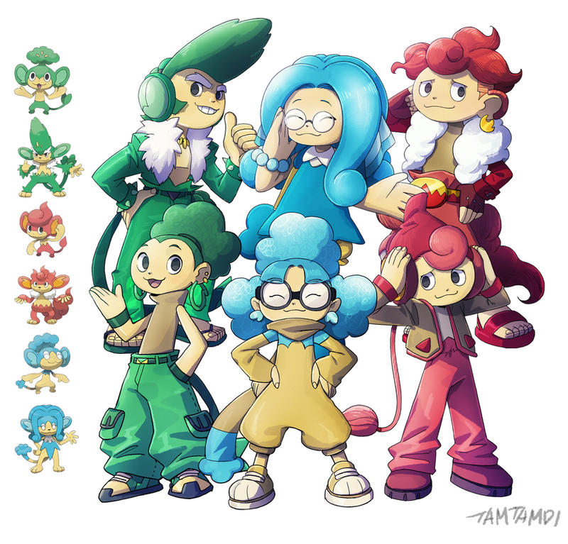 Elemental Monkey As Humans by tamtamdi on DeviantArt