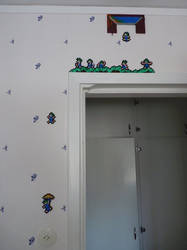 My lemmings wall, hama perlers