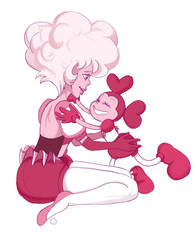 Pink And Spinel Embrace