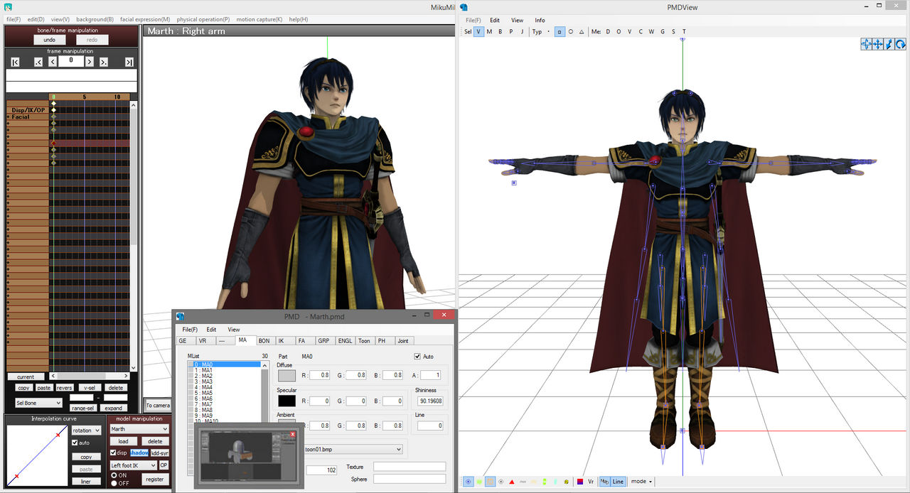 MMD Marth Model Rigging Fun Part 2