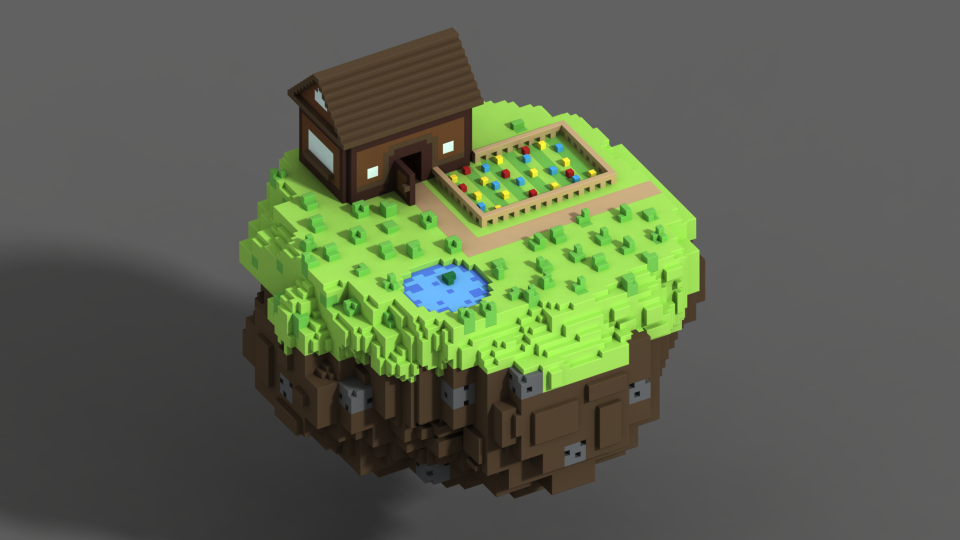 Floating Voxel Island V1