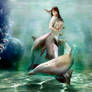 Mermaid Princess dolphin real  bubbles
