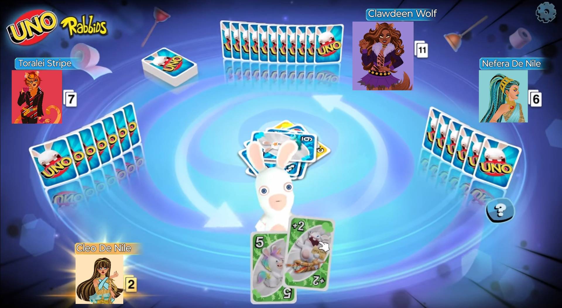 Monster High characters playing Uno Rabbids by m533621b on DeviantArt