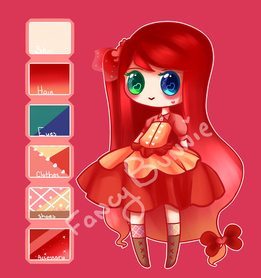 Adopt: Strawberry Lemonade Girl - Closed! by FancyBunnie Adopt: Strawberry Lemonade Girl - Closed! by FancyBunnie