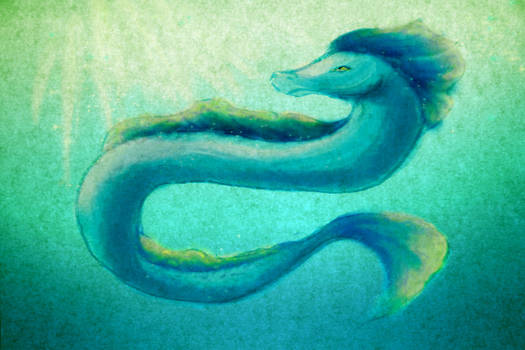 Watercolor Practice- water dragon