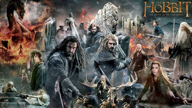 all-in-one Hobbit BOTFA banner wallpaper