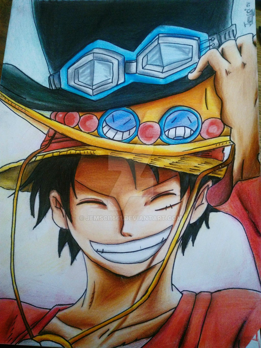 Luffy Dibujo Color by jemsci1661 on DeviantArt