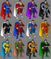 Superman costume palettes