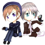 Chibi Norway and Iceland