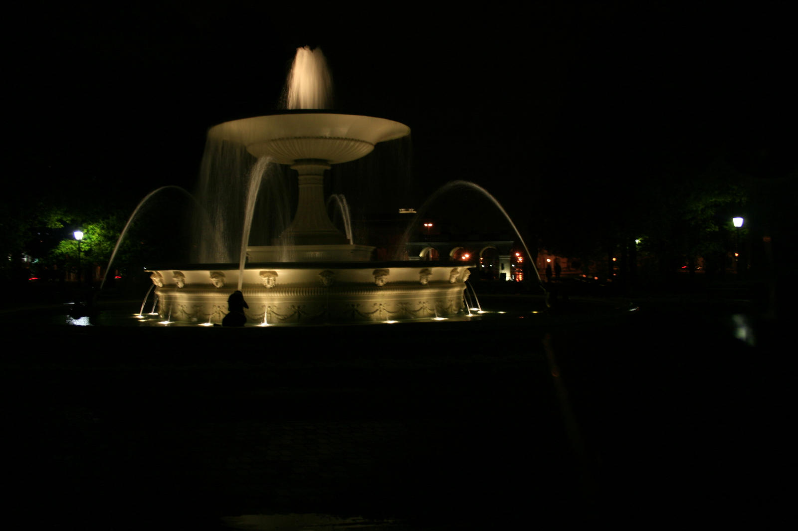 Fountain by night