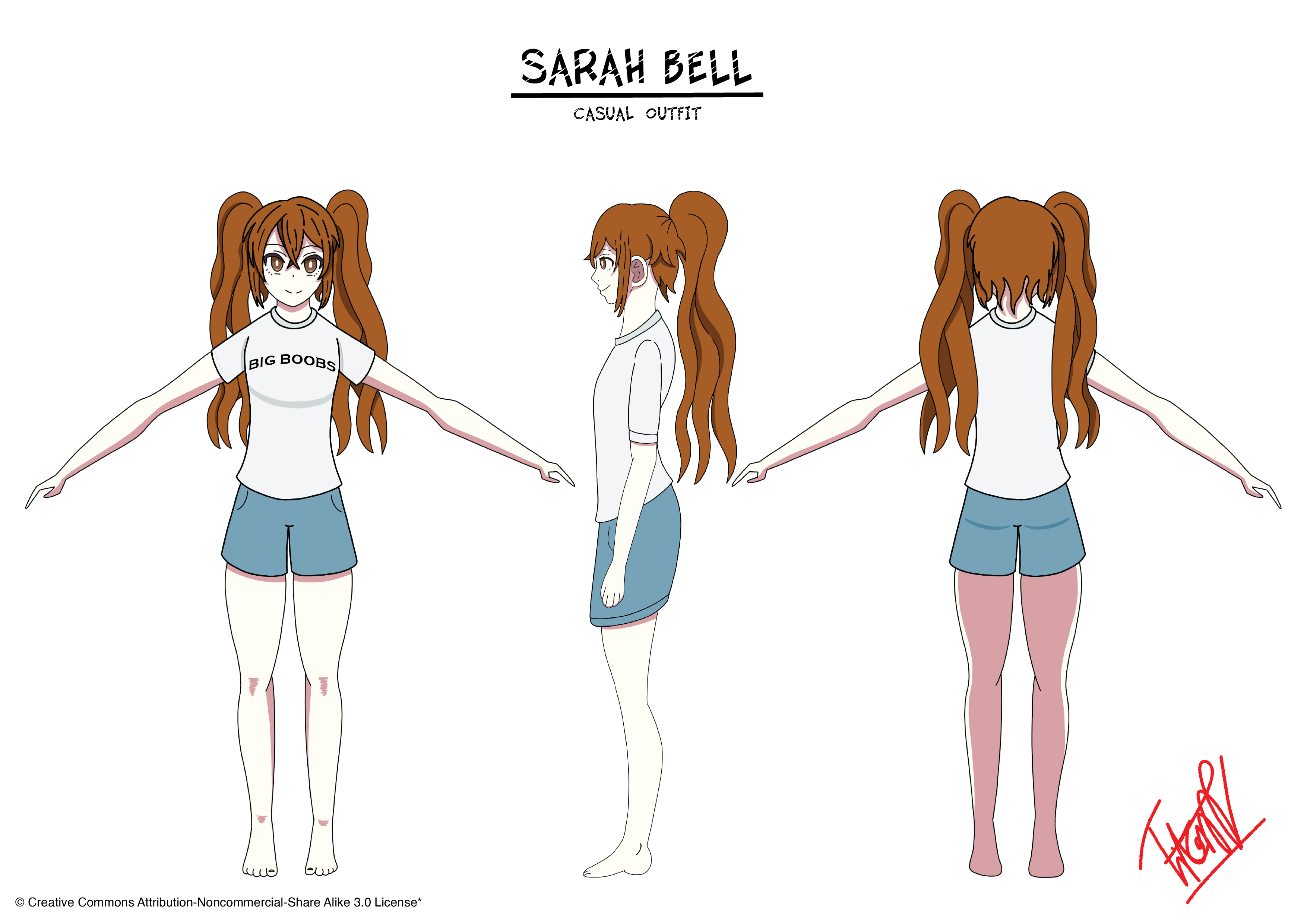 Sarah Bell (OC) (Casual Outfit) by CucumberWriter on DeviantArt