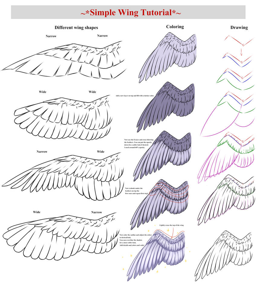 Simple Wing Tutorial by Noiprocss on DeviantArt