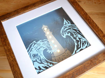 Lighthouse Paper Cut art