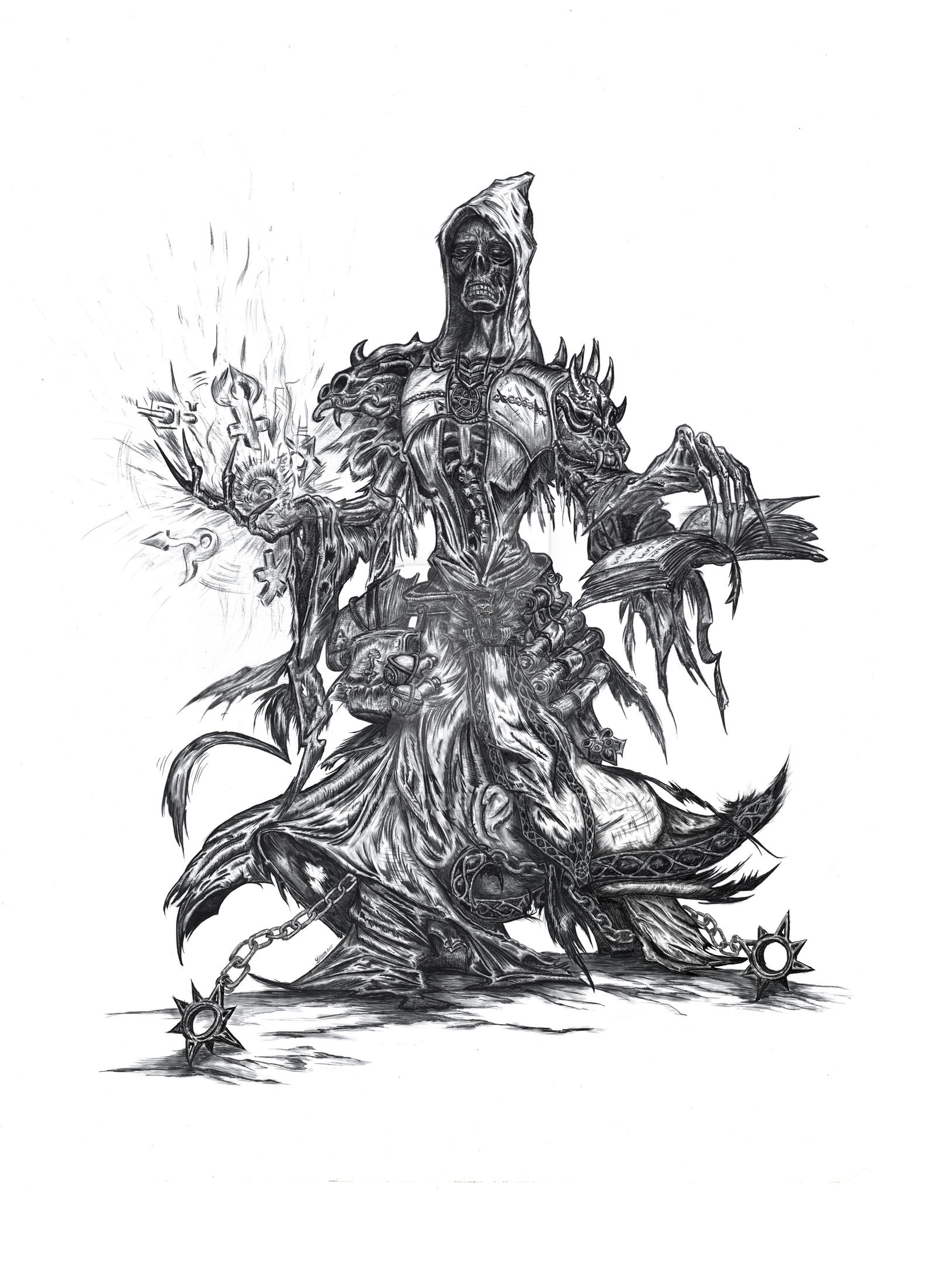 Lich mage concept by willhorn@deviantart.com