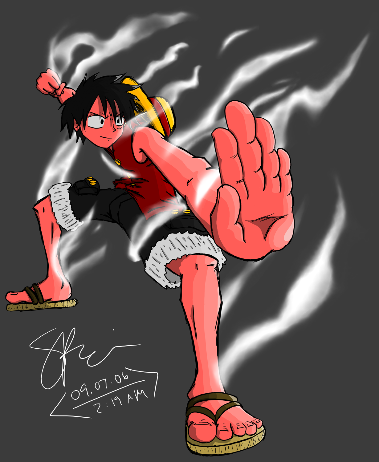 Luffy - Gear Second by OnePieceOfSHiTaKE on DeviantArt