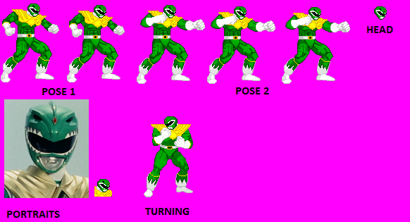 green ranger cartoon sprites by angemon7777 on DeviantArt