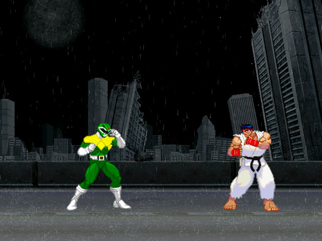highway apocalypse green ranger vs ryu by angemon7777 on DeviantArt