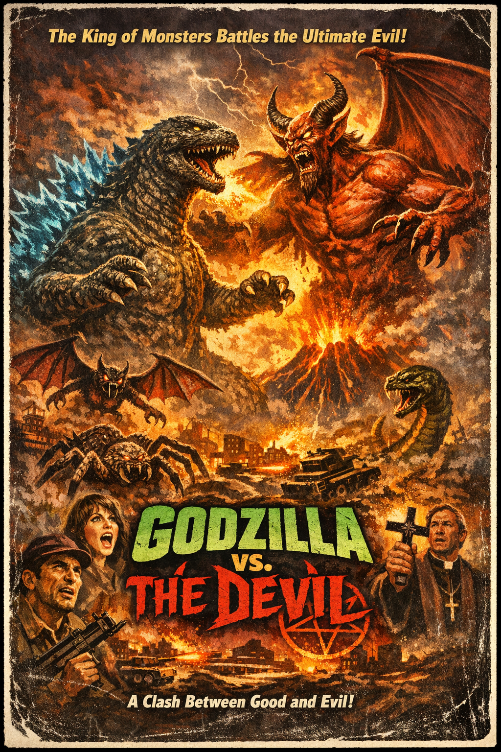 Godzilla Devilzilla Godzilla vs The Devil by angemon7777 on DeviantArt
