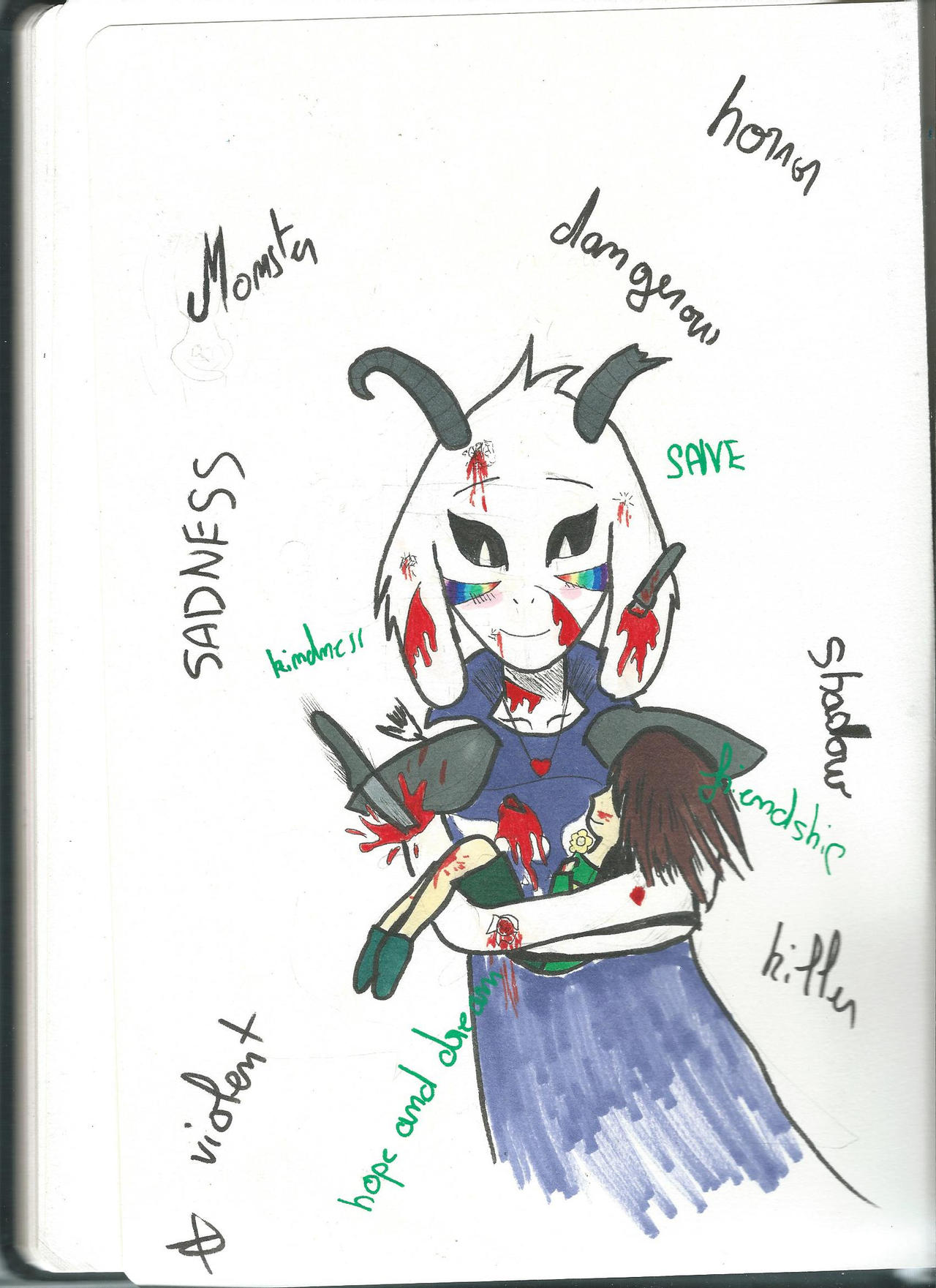 Asriel and Chara by Undyne360 on DeviantArt