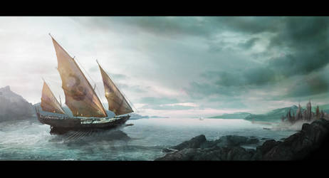 Matte Painting: The Arrival by dIeGoHc
