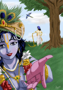 Krishna calling out