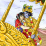 Digital Paint: Krsna rescues Princess Rukmini