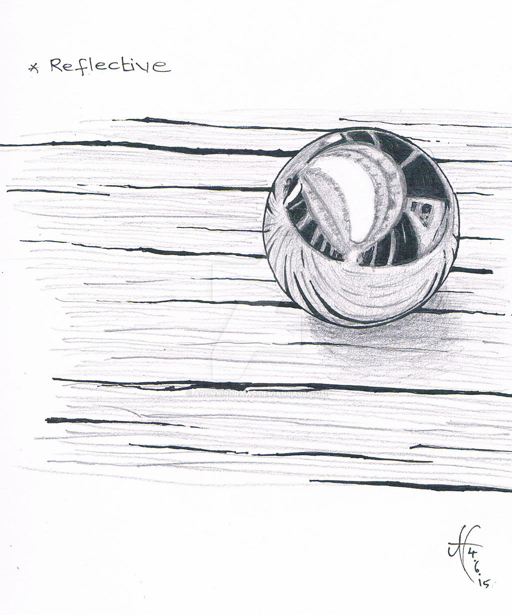 Observational Drawing: Reflective Metal Sphere by arunairdraws on ...