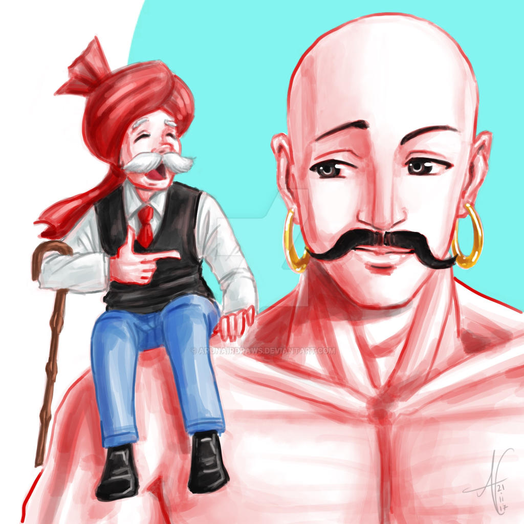 Sabuart Digital Fan Art: Chacha Chaudhary and Sabu by arunairdraws on DeviantArt