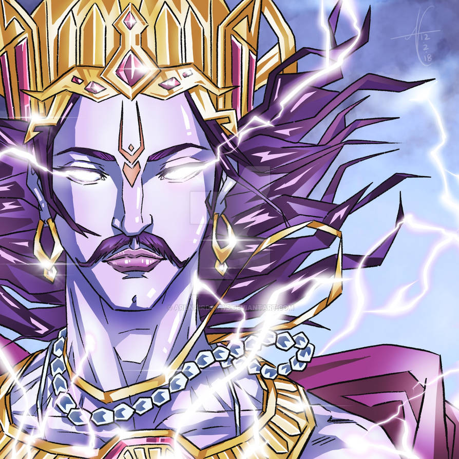 King of Heaven and Bringer of Storms - Lord Indra by arunairdraws on ...