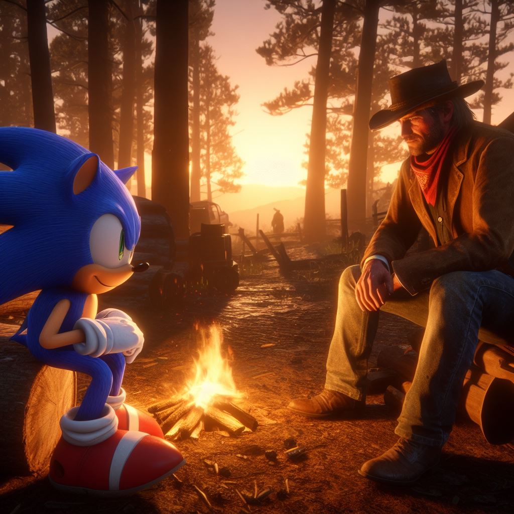 Arthur and Sonic in red dead redemption 2 by analshy on DeviantArt